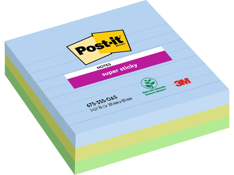 Post-it Bloc-note adhésif Super Sticky Notes, 101 x 101 mm