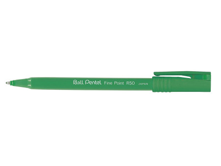Pentel roller encre Ball Pentel R50, Recycology, vert