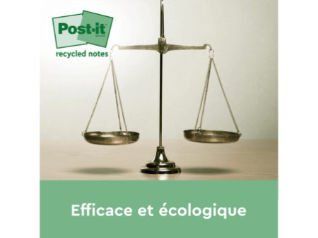 Post-it Bloc-note adhésif Recycling, 51 x 38 mm, 4 couleurs