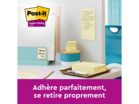 Post-it Bloc-note adhésif Super Sticky Notes, 76 x 76 mm