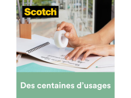 Scotch Dévidoir de ruban adhésif C38, 3 rouleaux incl., noir