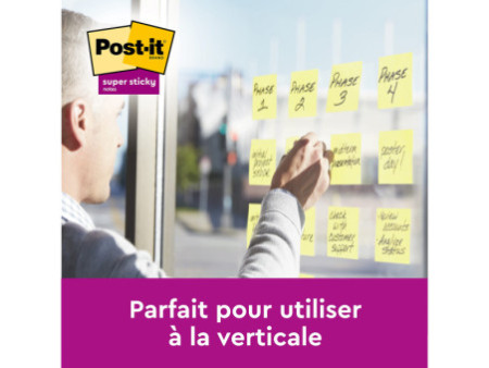 Post-it Bloc-note adhésif Super Sticky Notes, 76 x 76 mm