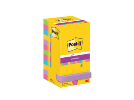Post-it Bloc-note adhésif Super Sticky Notes, 76 x 76 mm