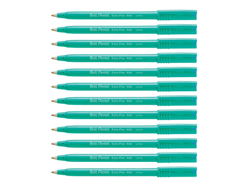 Pentel stylo roller encre Ball Pentel R56, bleu
