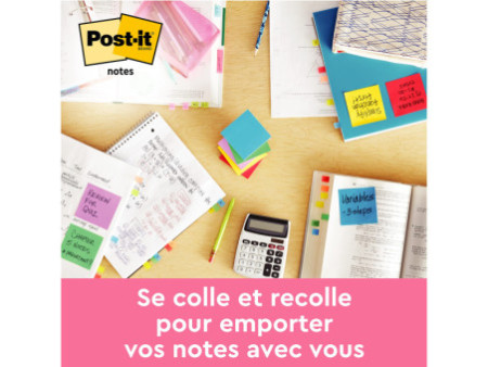 Post-it Bloc-note adhésif, 51 x 38 mm, Energetic Collection