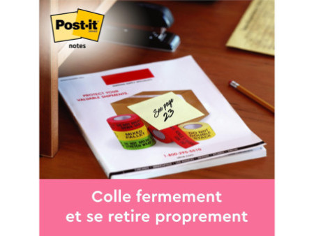 Post-it Bloc-note adhésif, 51 x 76 mm, jaune