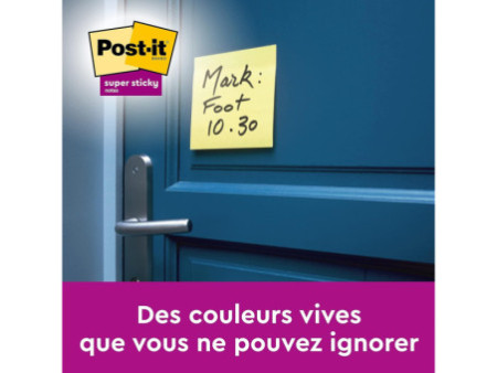 Post-it Bloc-note adhésif Super Sticky Notes, 47,6 X 47,6 mm