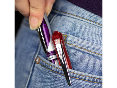 Pentel Stylo roller encre Ball Pentel R56, rouge