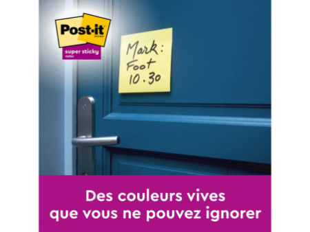 Post-it Bloc-note Super Sticky Notes, 76 x 76 mm, Promo