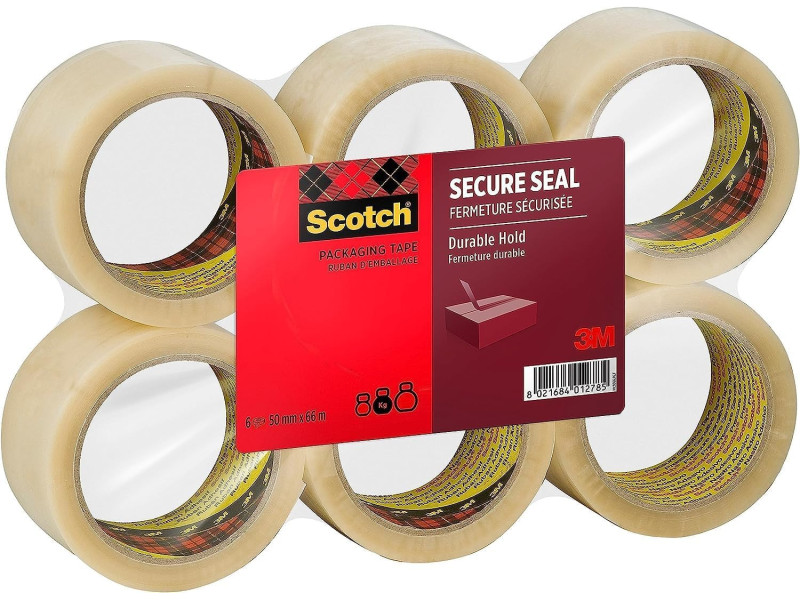 3M Scotch Ruban adhésif d'emballage SECURE SEAL, 50mm x 66 m