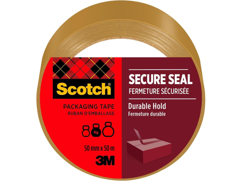 3M Scotch Ruban adhésif d'emballage SECURE SEAL, 50 mm x 50m