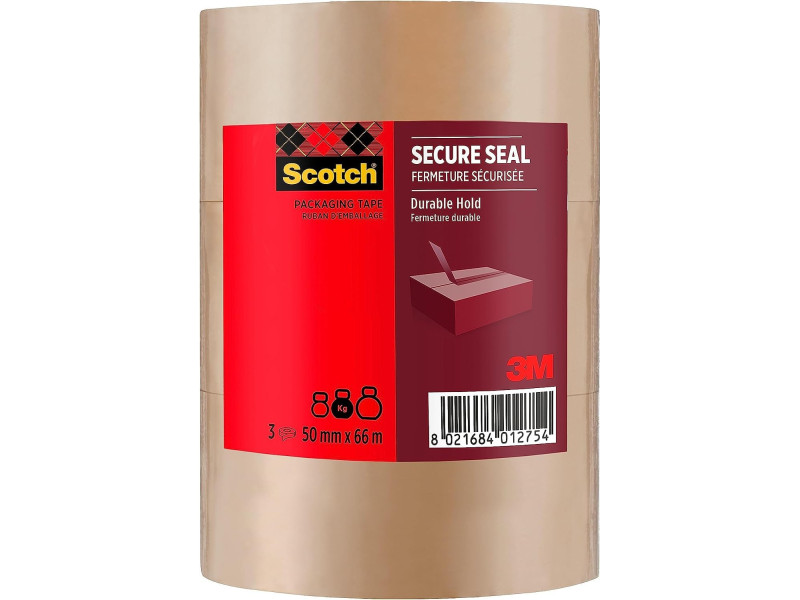 3M Scotch Ruban adhésif d'emballage HEAVY, 50 mm x 66 m