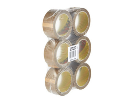 3M Scotch Ruban adhésif d'emballage LOW NOISE, 50 mm x 66 m