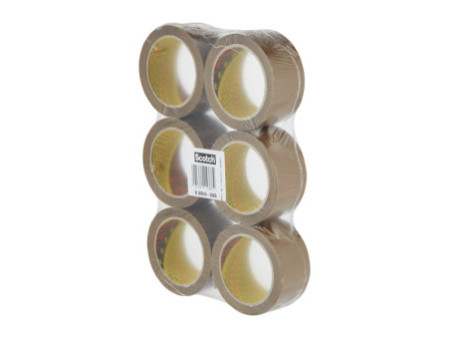 3M Scotch Ruban adhésif d'emballage LOW NOISE, 50 mm x 66 m