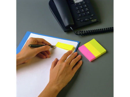 Post-it Marque-pages en papier, 20 x 38 mm, en couleurs fluo