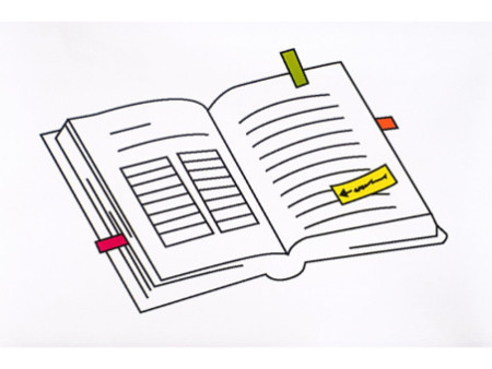 Post-it Marque-pages en papier, 20 x 38 mm, couleurs ultra