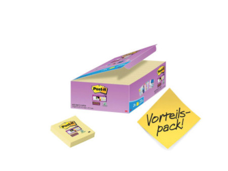 Post-it Bloc-note Super Sticky Notes, 48 x 48 mm, jaune
