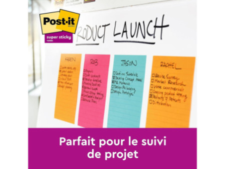 Post-it Bloc-note Super Sticky Notes, 101 x 101 mm, jaune