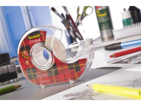 3M Scotch Ruban adhésif Crystal Clear 600, 19 mm x 15 m, 2+1