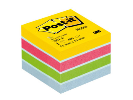 Post-it Bloc-note cube mini, 51 x 51 mm, couleurs ultra