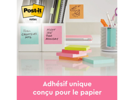 Post-it Bloc-note cube, 76 x 76 mm, assorti Light Rêve
