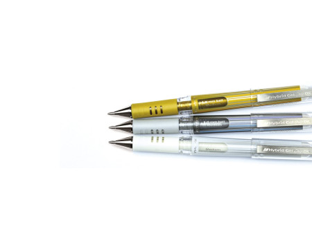 Pentel Stylo roller à encre gel K230M, argent