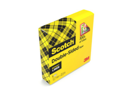 3M Scotch Ruban adhésif double face 665, 12 mm x 22,8 m