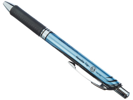 Pentel Stylo roller à encre gel liquide EnerGel BLN75, noir