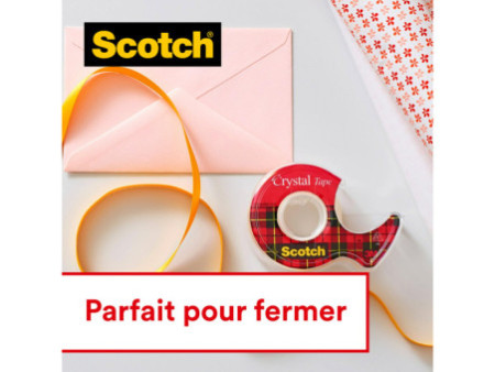 Scotch Ruban adhésif Crystal Clear 600, 19 mm x 33 m, 12+2