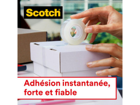 Scotch Ruban adhésif Crystal Clear 600, 19 mm x 33 m, 12+2