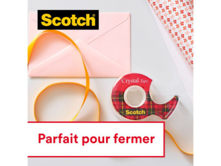 3M Scotch Ruban adhésif Crystal Clear 600, 19 mm x 25 m