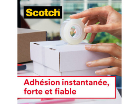 3M Scotch Ruban adhésif Crystal Clear 600, 19 mm x 25 m
