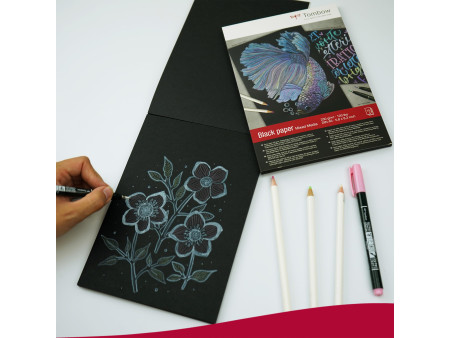 TOMBOW Bloc à dessin 'Black Paper', A5, uni, 250 g/m2, noir