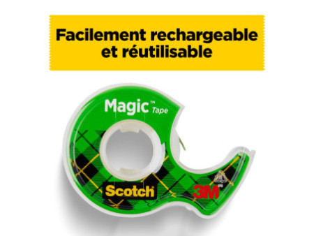 Scotch Ruban adhésif Magic, invisible, avec dévidoir