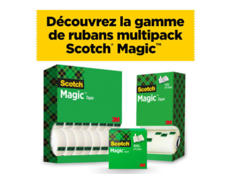 Scotch Ruban adhésif Magic, invisible, 19 mm x 25 m