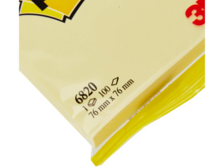 Post-it Bloc-note adhésif, 76 x 76 mm, jaune, en blister