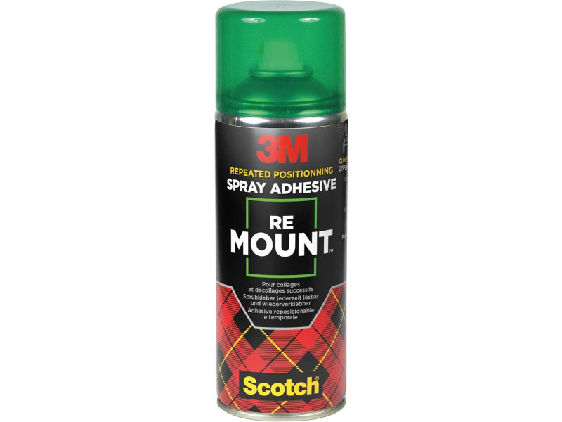 3M Scotch Colle spray RE MOUNT, détachable, 400 ml