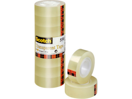 Scotch Ruban adhésif 550, 19 mm x 33 m, transparent