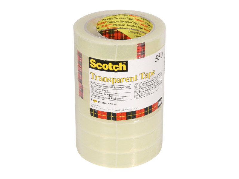 Scotch Ruban adhésif 550, 19 mm x 66 m, transparent
