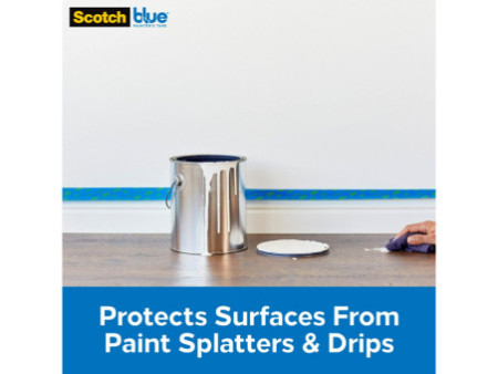 3M ScotchBlue Film de protection avec ruban pour peinture, S