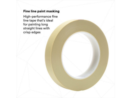3M Scotch Ruban de masquage ligne fine 218, 19mm x 55m, vert