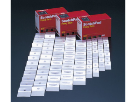 3M ScotchPad Languette de suspension 1075, trou en triangle
