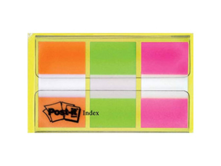 Post-it Marque-pages Index, 25,4 x 43,2 mm, 3 couleurs