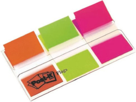 Post-it Marque-pages Index, 25,4 x 43,2 mm, 3 couleurs