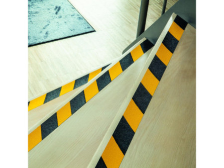 DURABLE Bande antidérapante DURALINE GRIP, 75 mm, noir/jaune