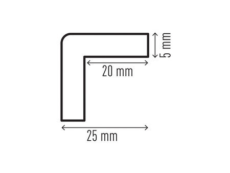DURABLE Profilé de protection C20, magnétique, carré