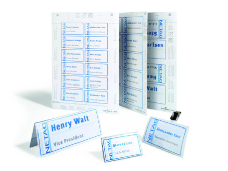 DURABLE Planche d'impression pour badges, 30 x 60 mm, blanc
