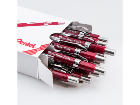 Pentel Porte-mines P 205, diamètre de mines: 0,5 mm, rouge