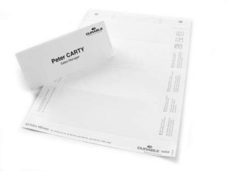 DURABLE Planches d'impression pour porte-noms, blanc