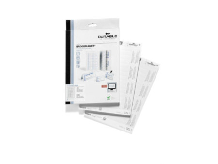 DURABLE Planche d'impression pour badges, 17 x 67 mm